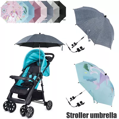 >Universal Baby Stroller Parasol UV Protection Pram Shade Canopy Buggy Umbrella# • £13.75